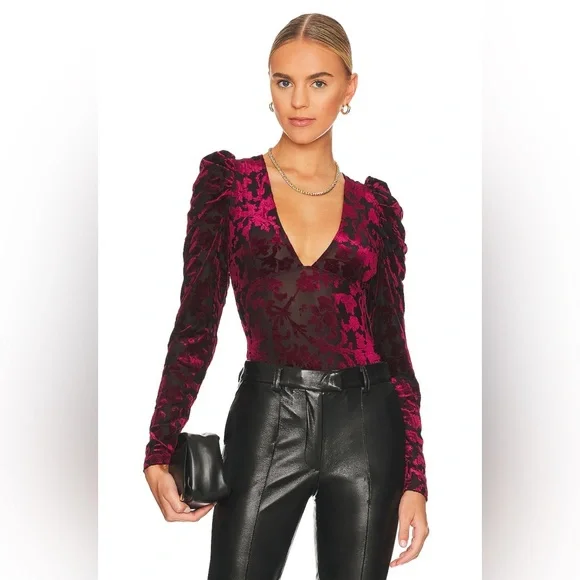 Free People Magic Hour Bodysuit in Midnight Combo - Picture 2 of 6